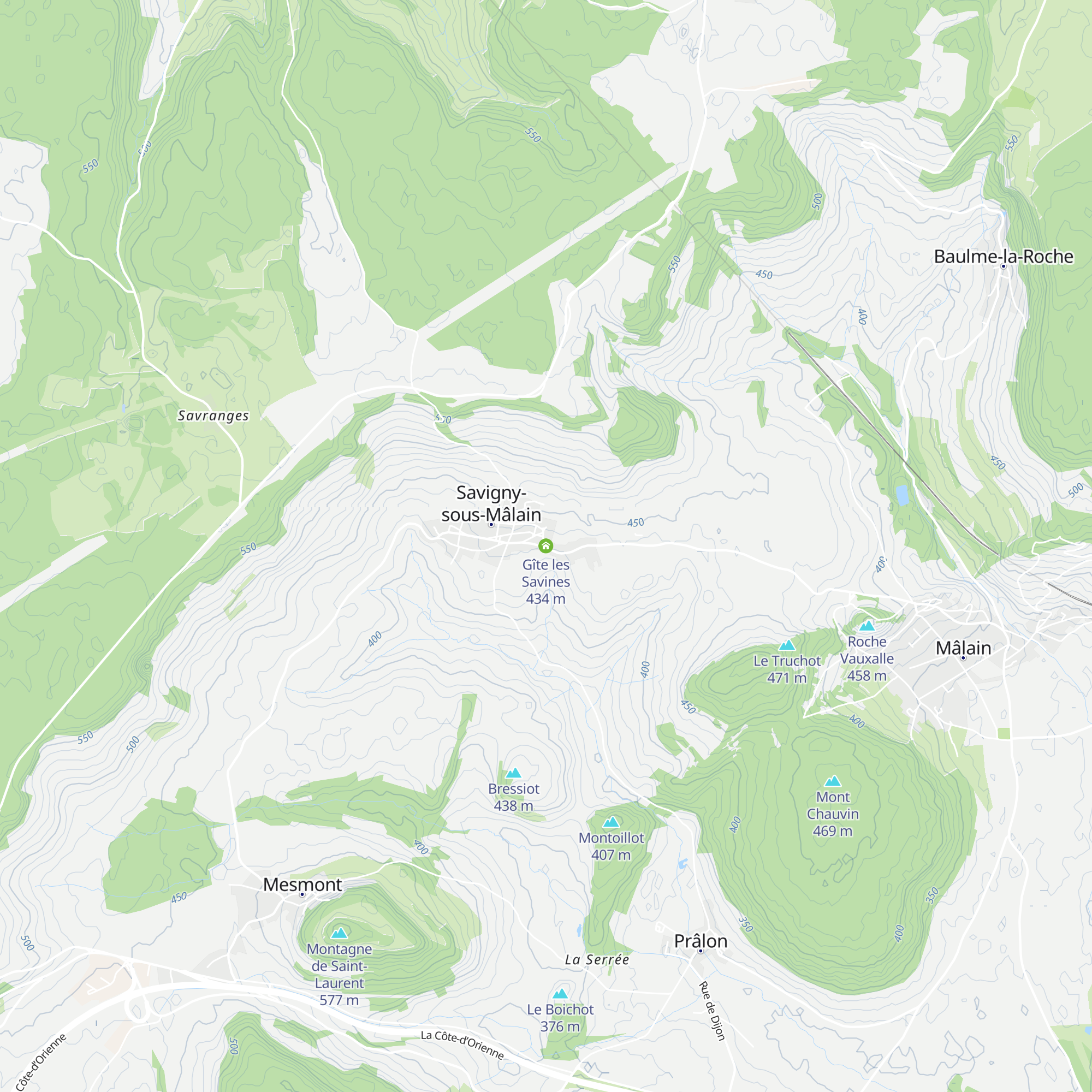 Gîte les Savines map