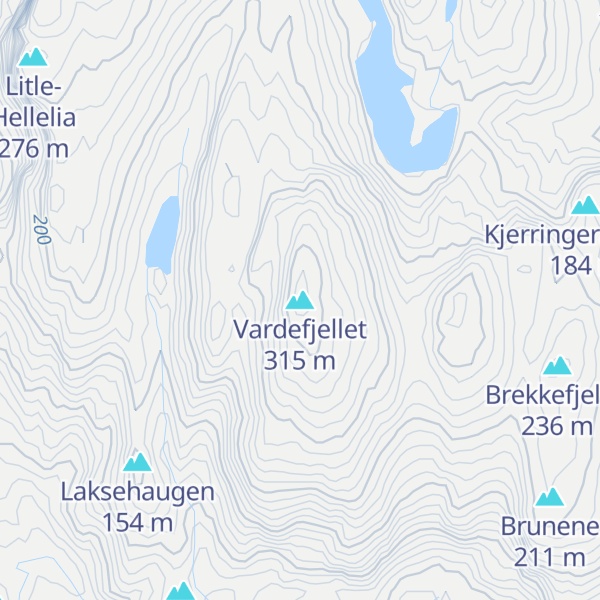 Map of Vardefjellet