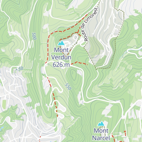 Map of Mont Verdun Sud