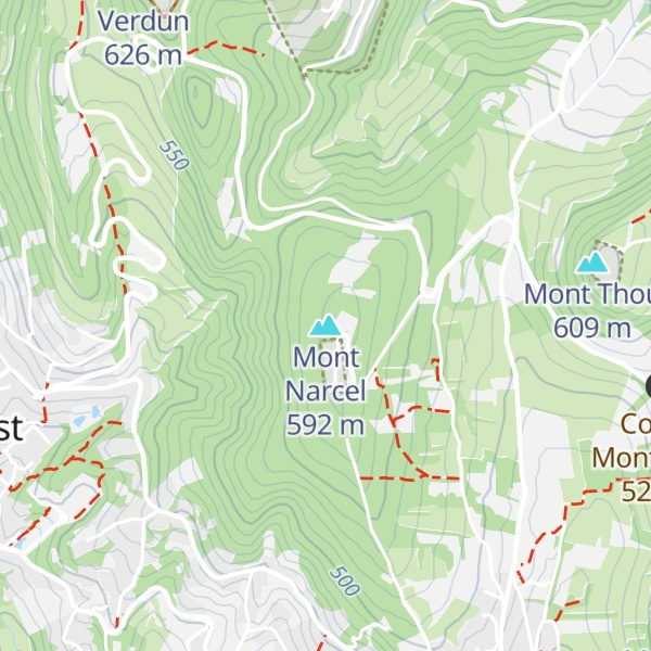 Map of Mont Narcel