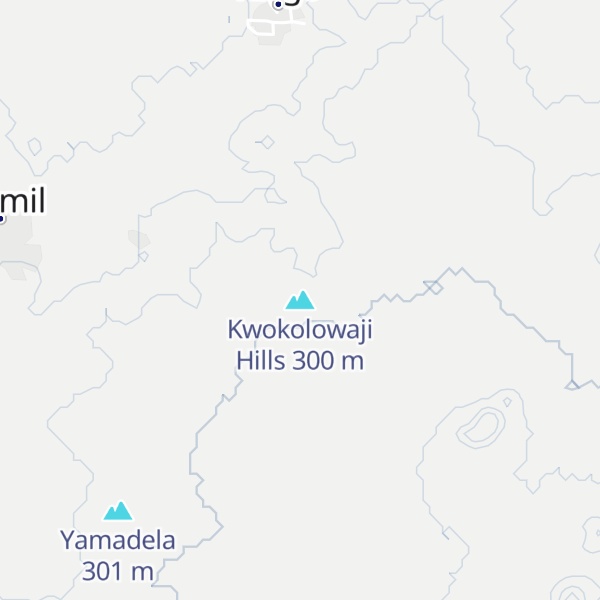 Map of Kwokolowaji Hills