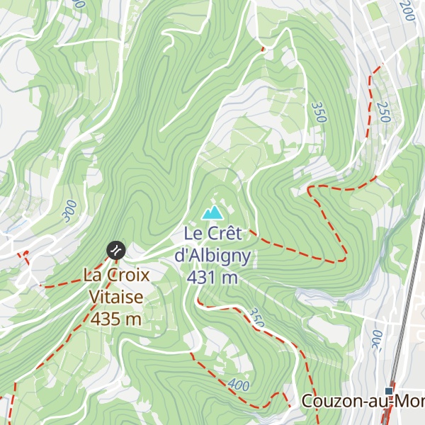 Map of Le Crêt d'Albigny