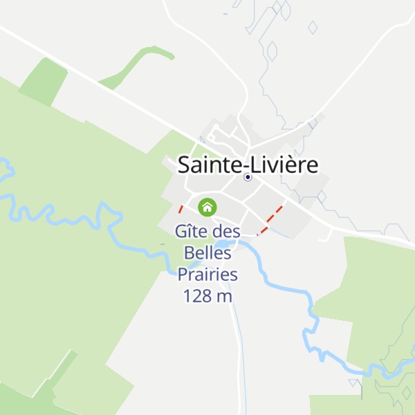 Map of Gîte des Belles Prairies