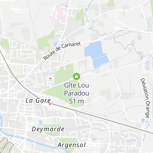 Map of Gîte Lou Paradou