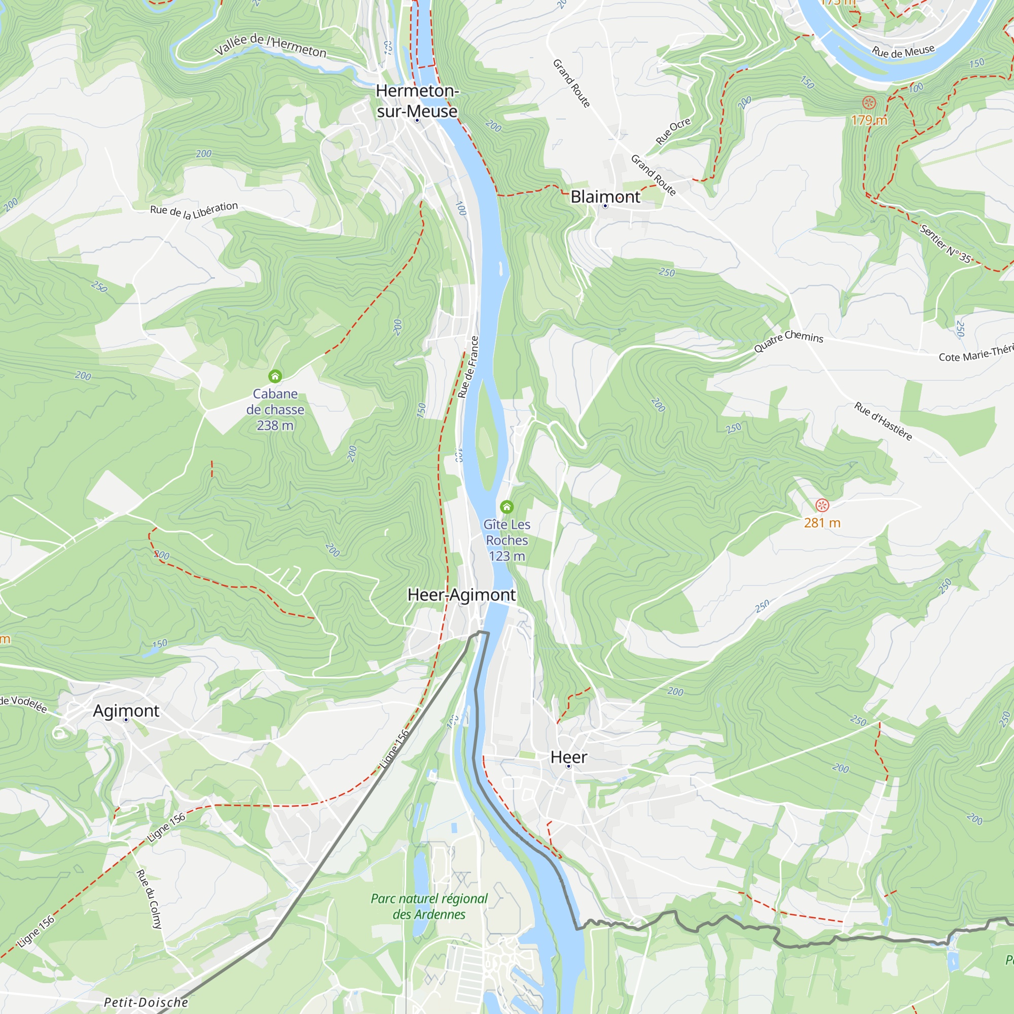 Gîte Les Roches map