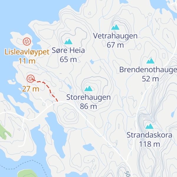 Map of Storehaugen