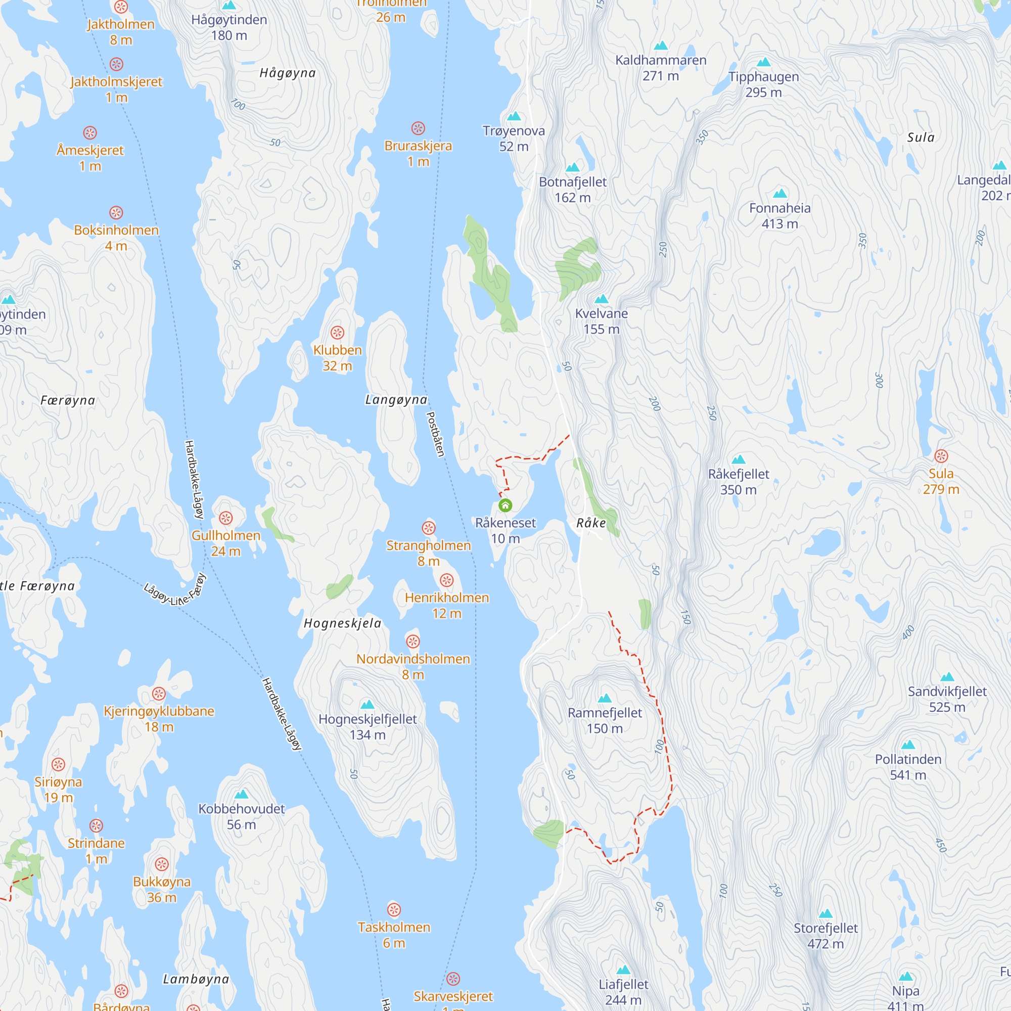 Råkeneset map