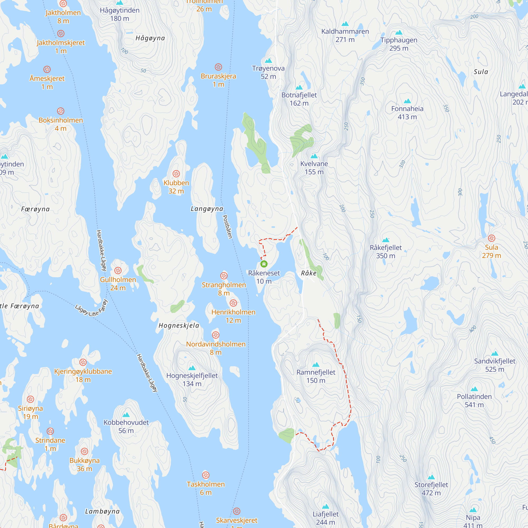Råkeneset map