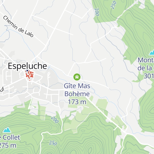 Map of Gîte Mas Bohème