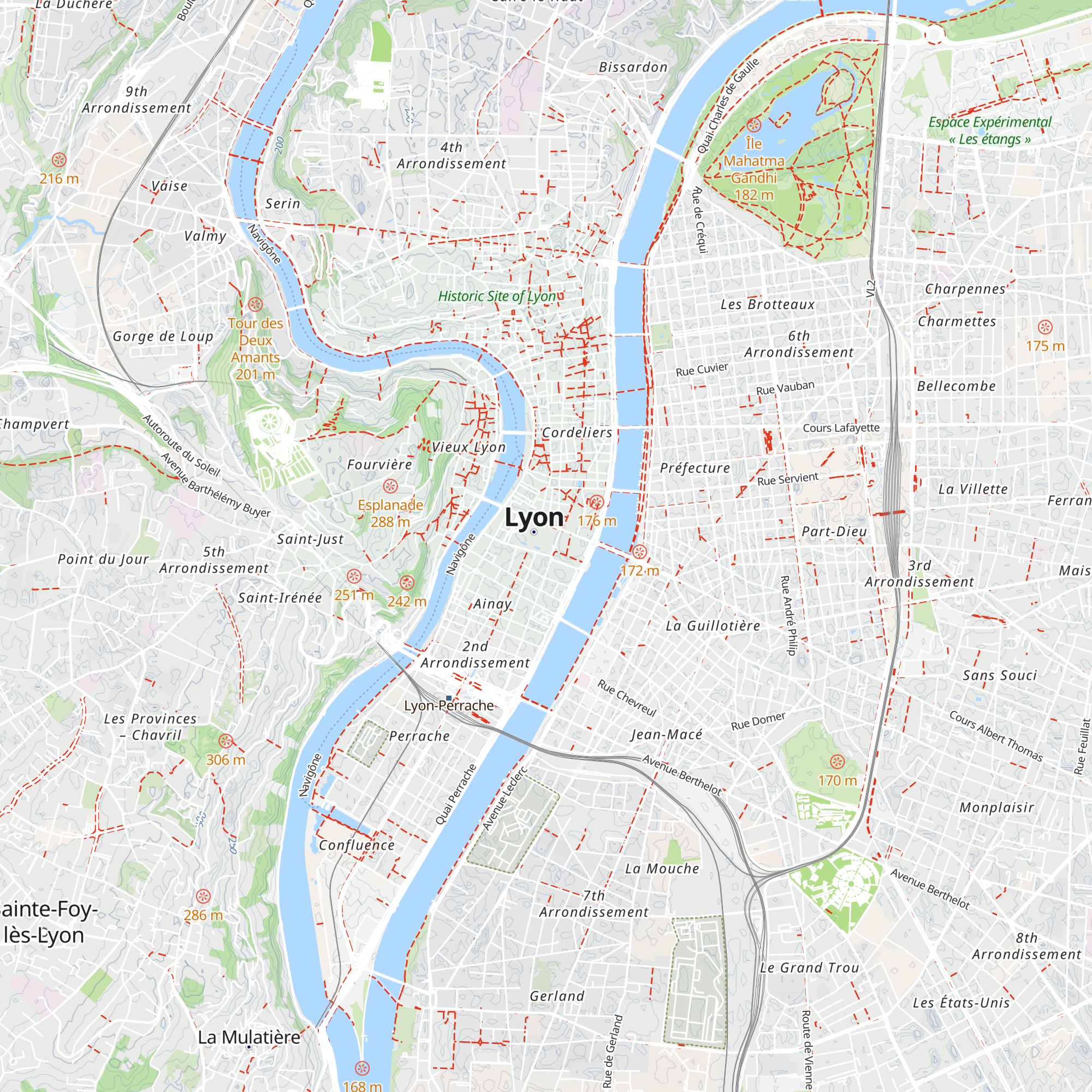 Only Lyon Tourisme et Congrès map