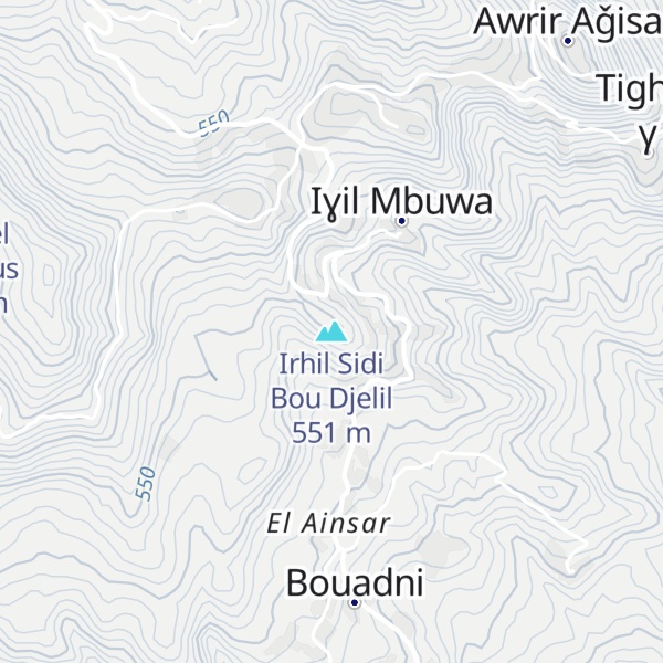 Map of Irhil Sidi Bou Djelil