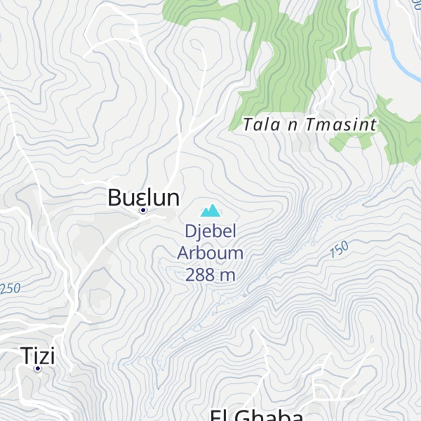 Map of Djebel Arboum