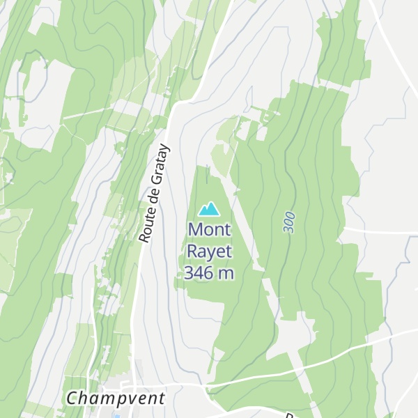 Map of Mont Rayet