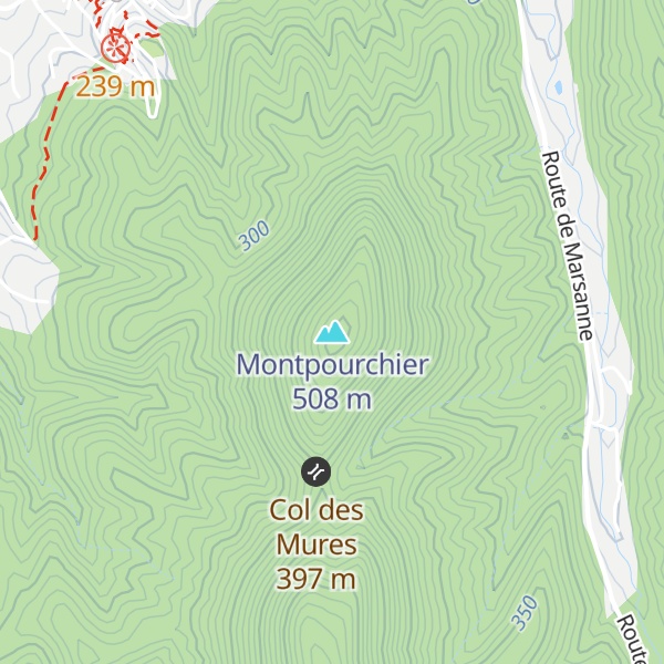 Map of Montpourchier