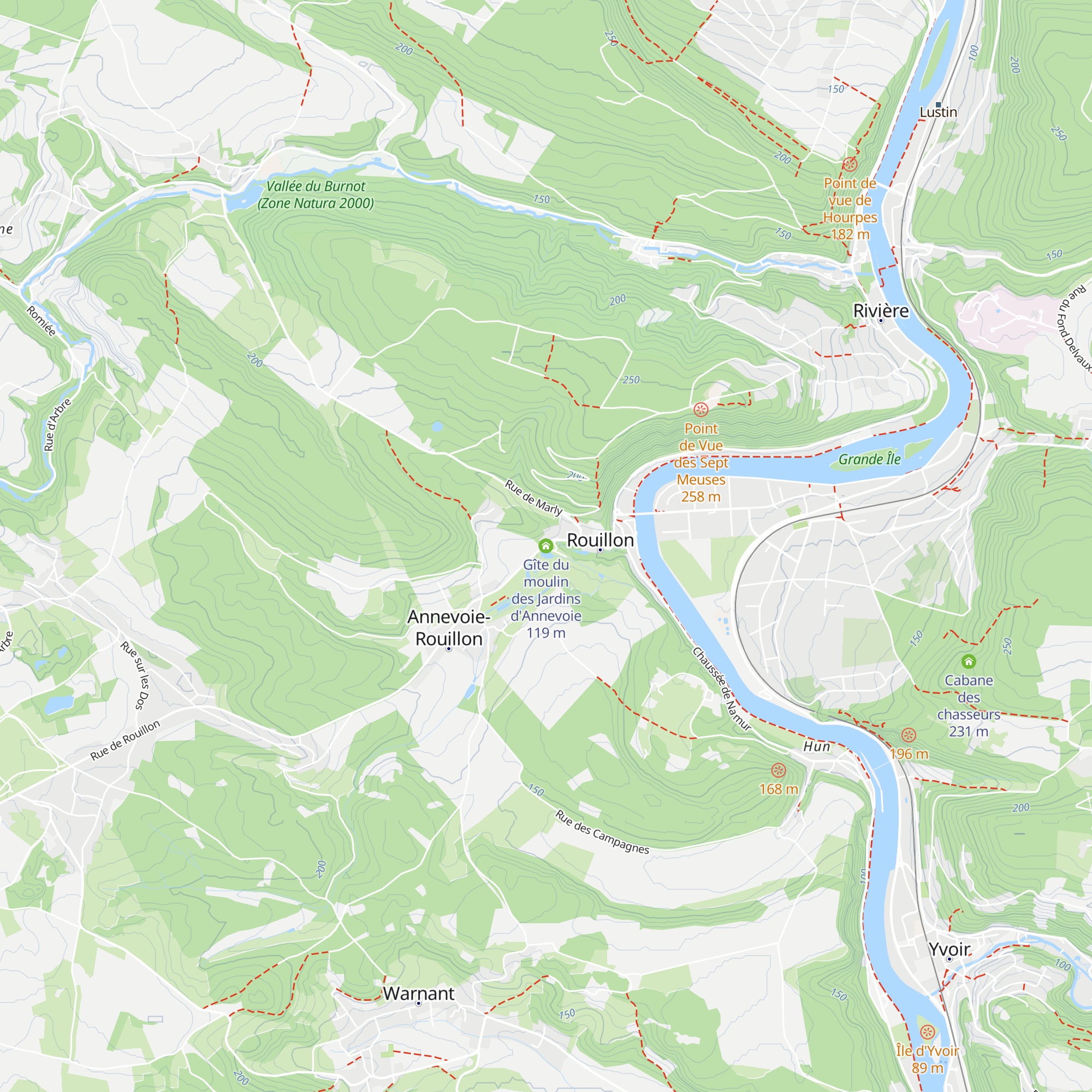 Gîte du moulin des Jardins d'Annevoie map