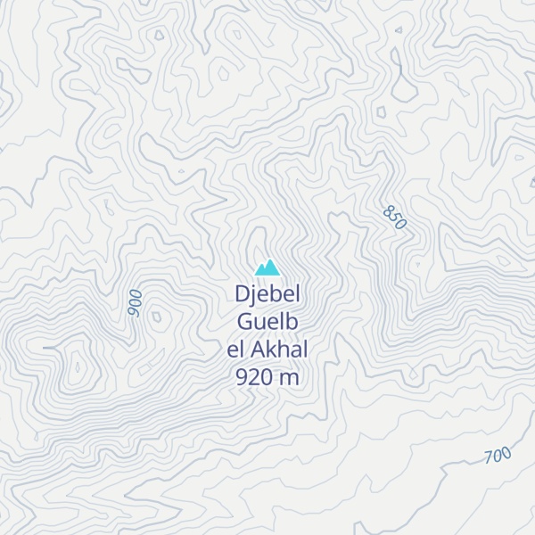 Map of Djebel Guelb el Akhal