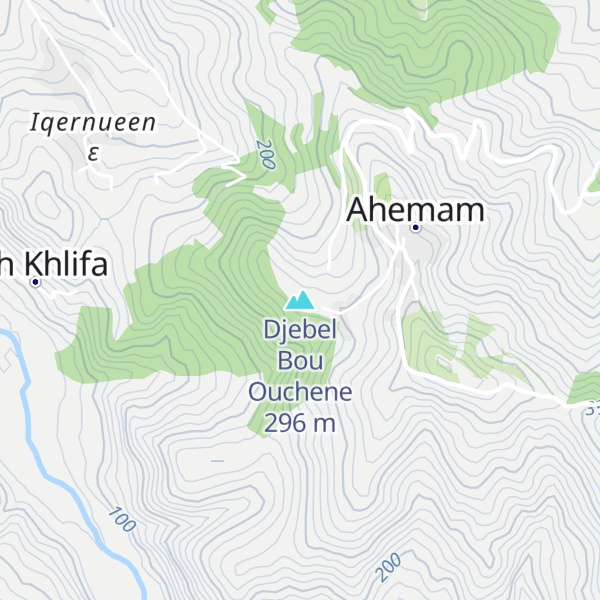 Map of Djebel Bou Ouchene