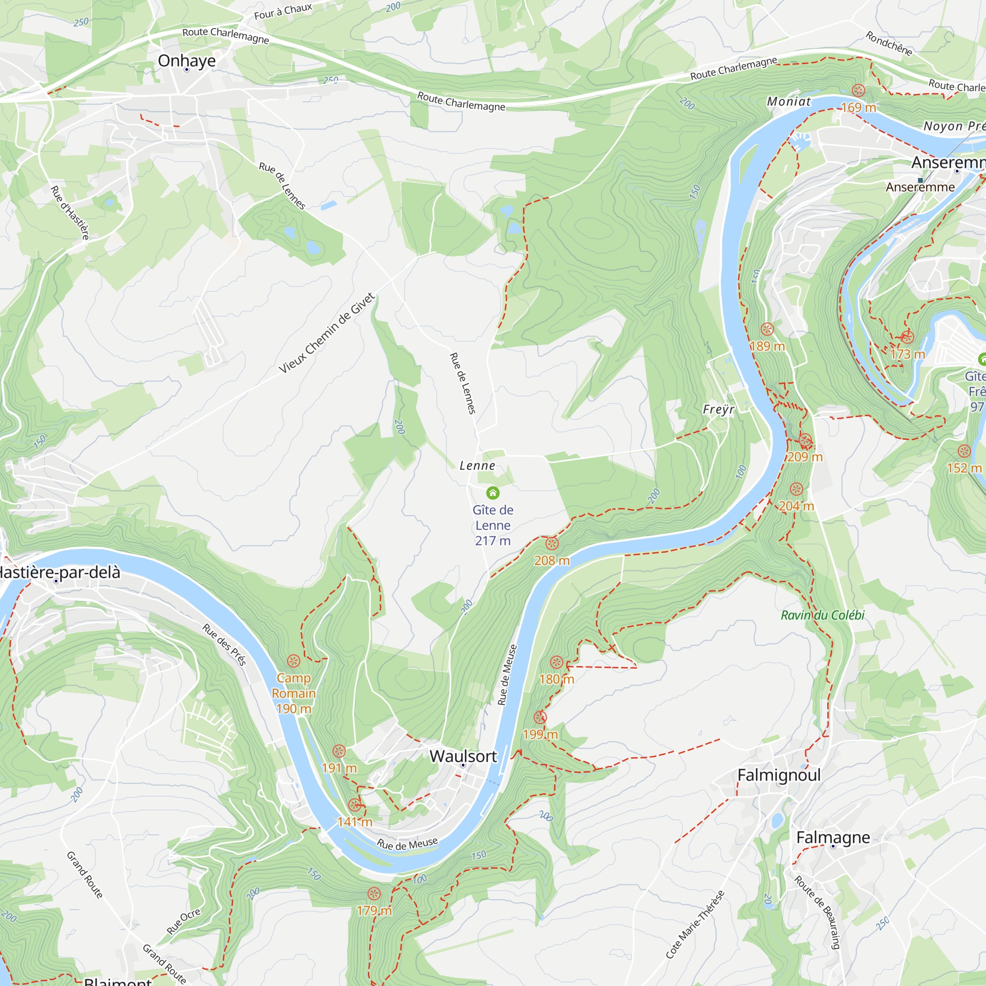 Gîte de Lenne map