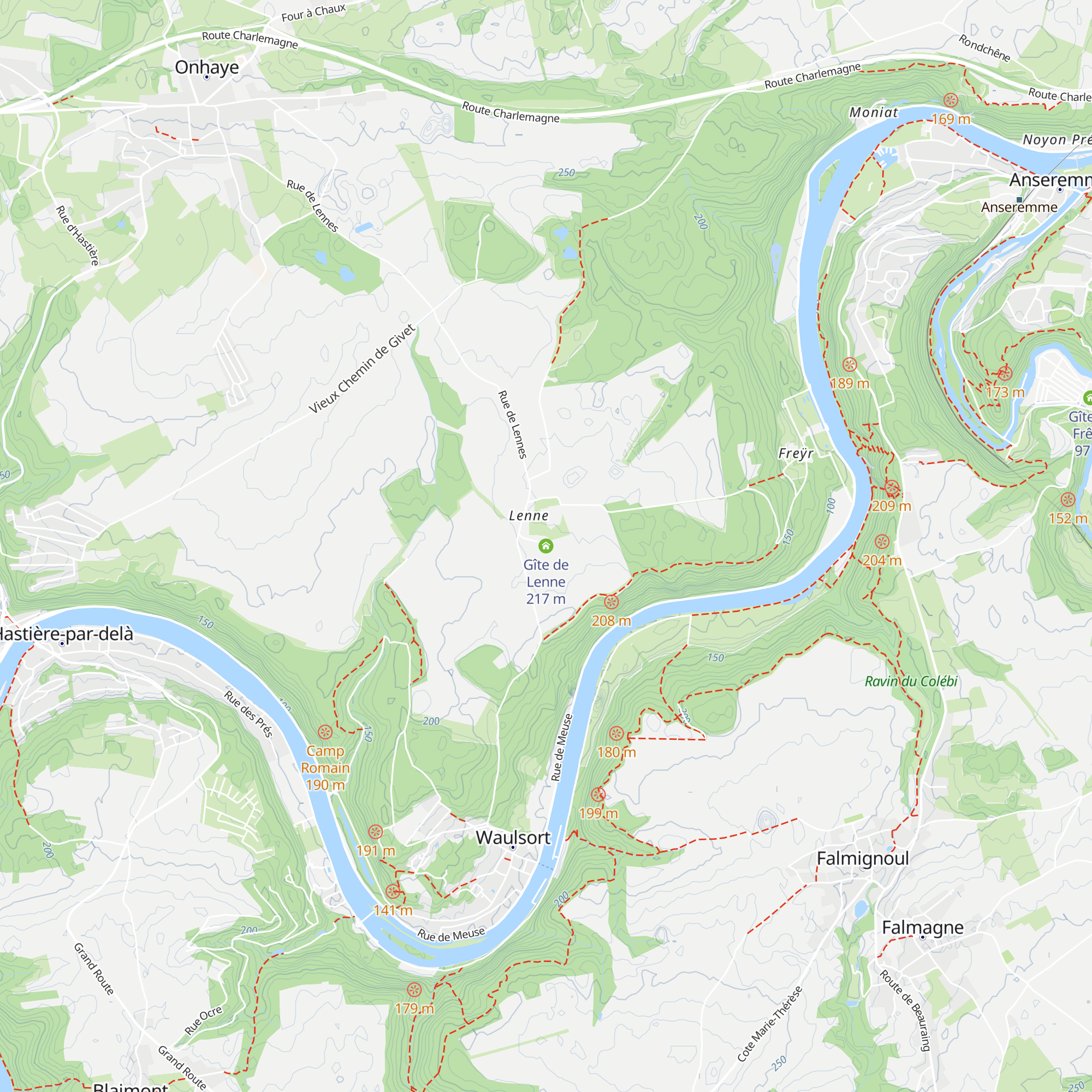 Gîte de Lenne map