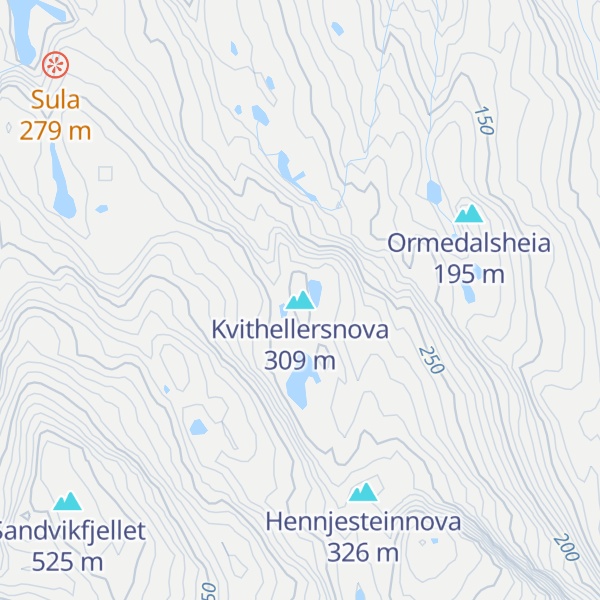 Map of Kvithellersnova