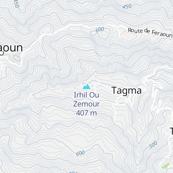 Map of Irhil Ou Zemour