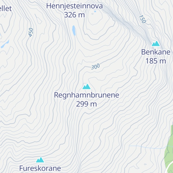 Map of Regnhamnbrunene