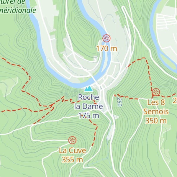 Map of Roche la Dame
