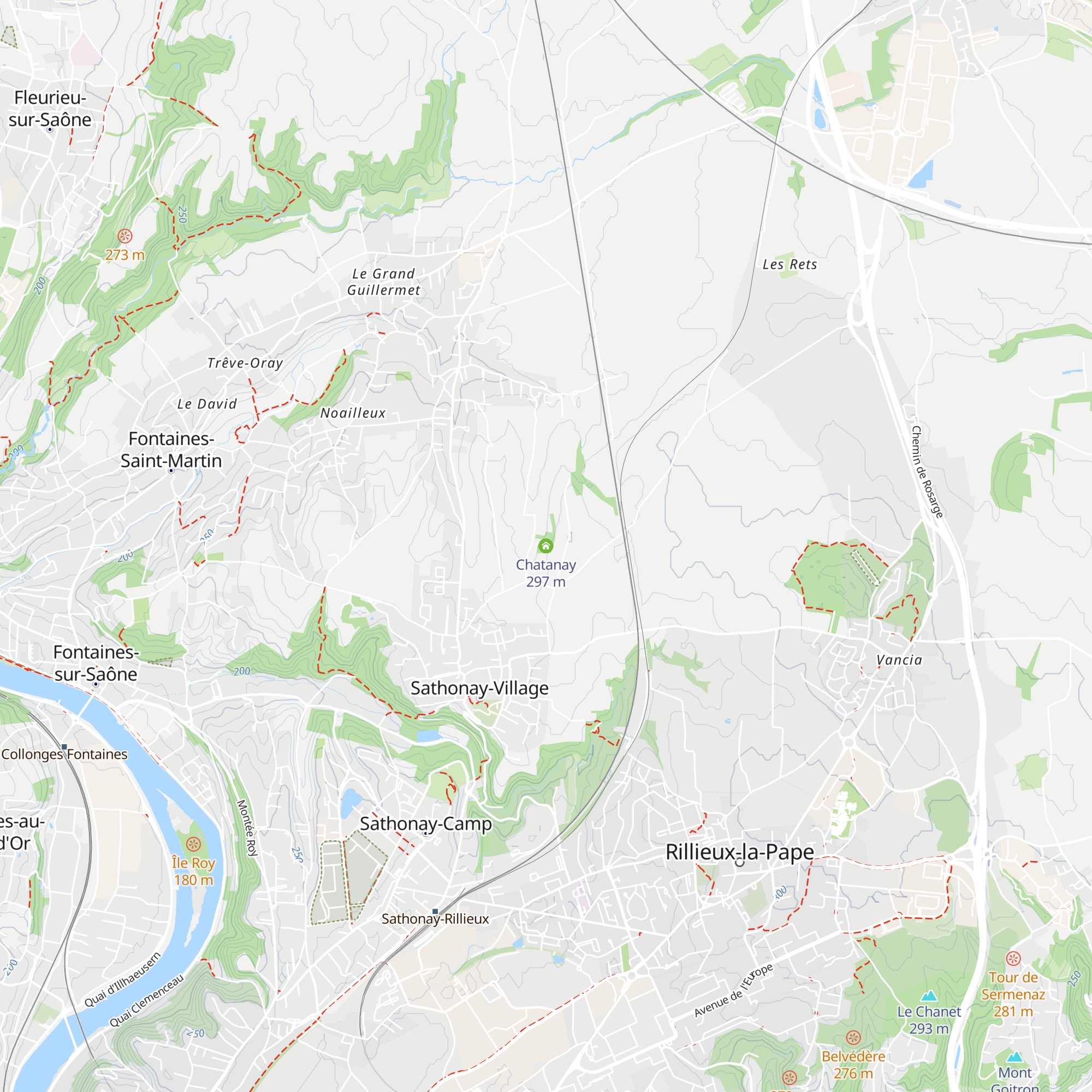 Chatanay map