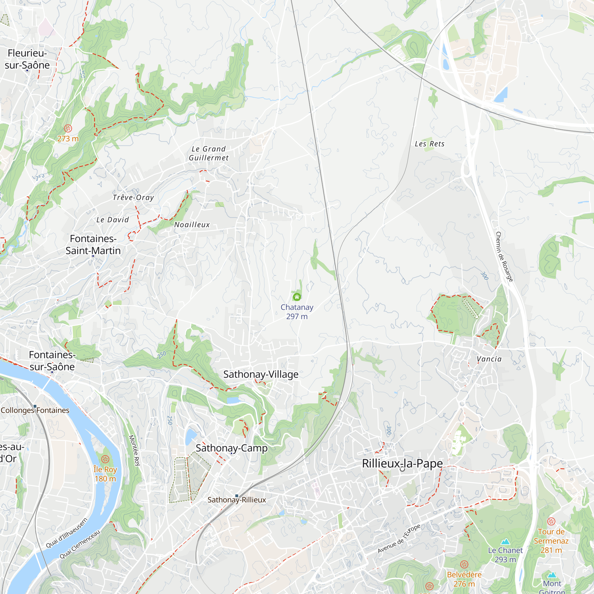 Chatanay map