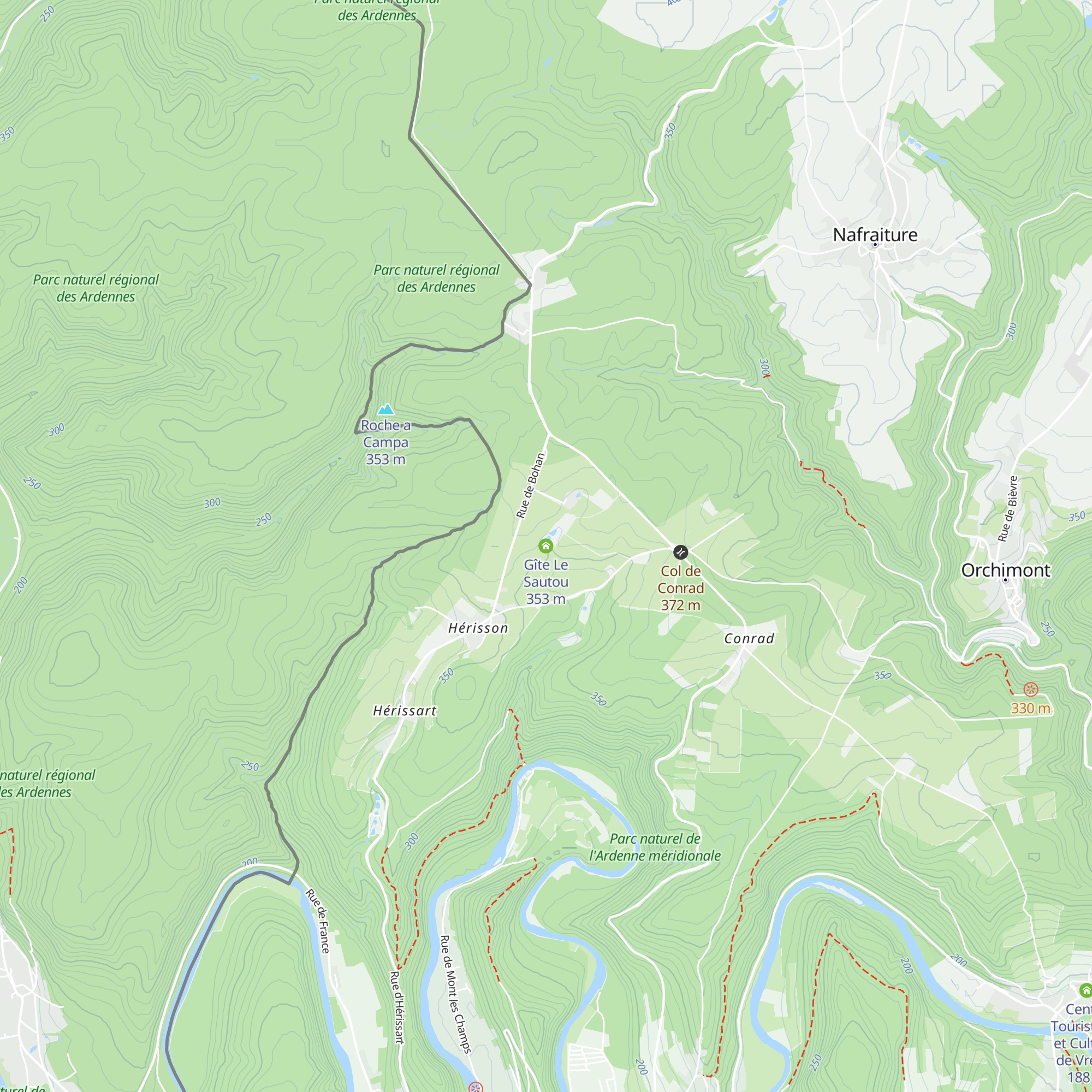Gîte Le Sautou map