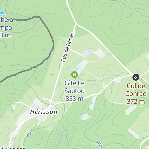 Map of Gîte Le Sautou