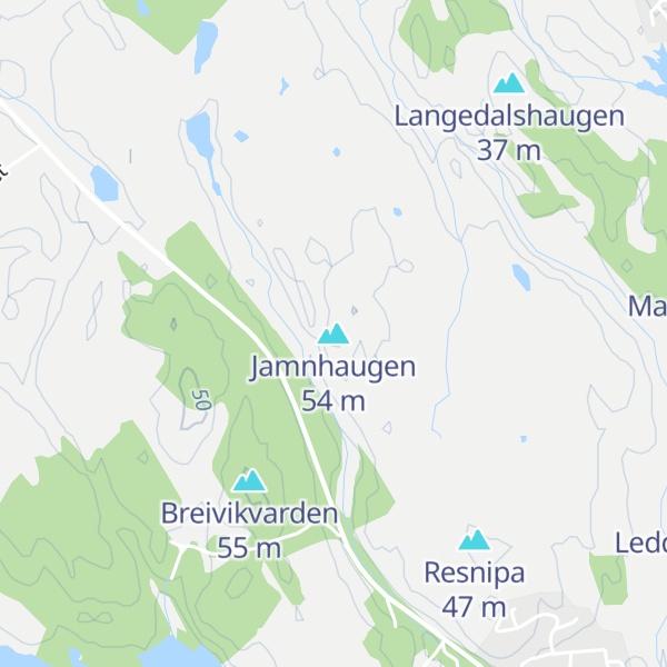 Map of Jamnhaugen