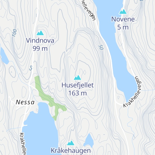 Map of Husefjellet
