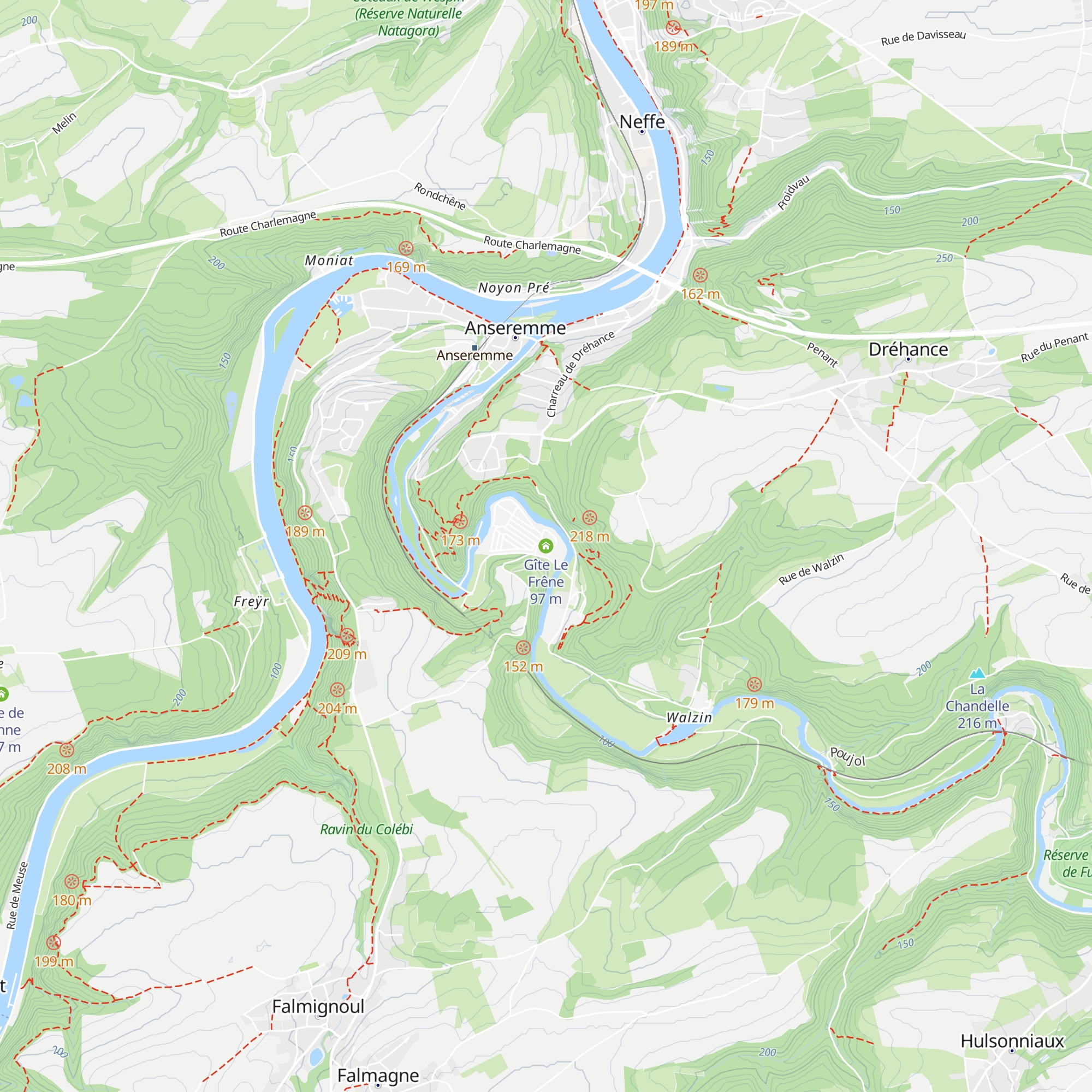 Gîte Le Frêne map