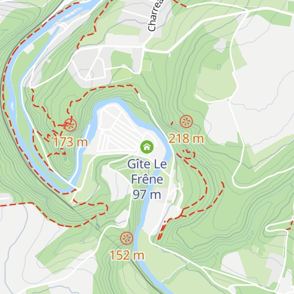 Map of Gîte Le Frêne