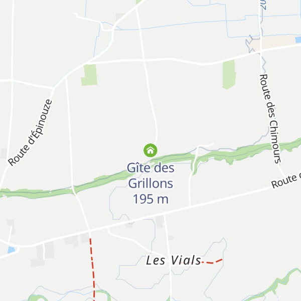 Map of Gîte des Grillons