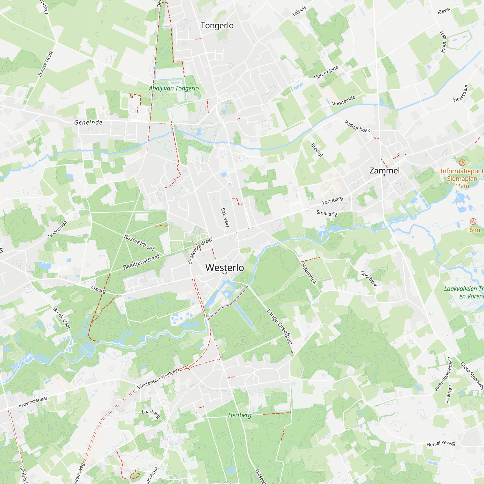 Toerisme Westerlo map