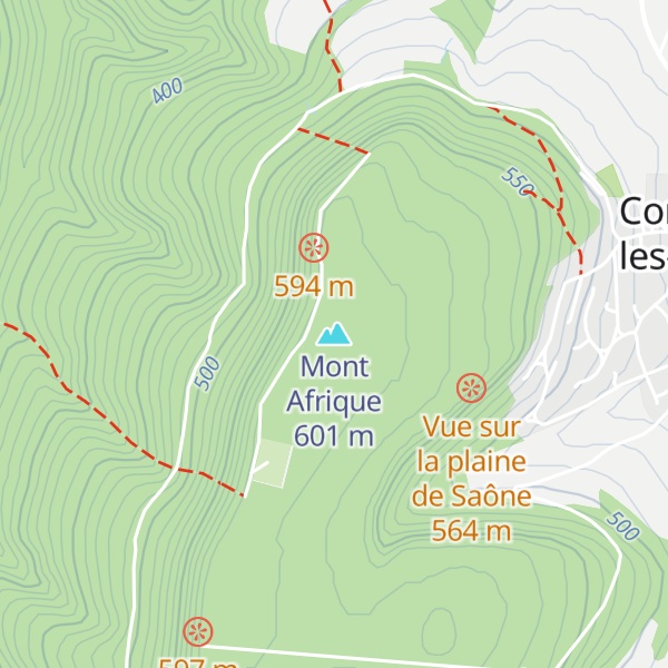 Map of Mont Afrique