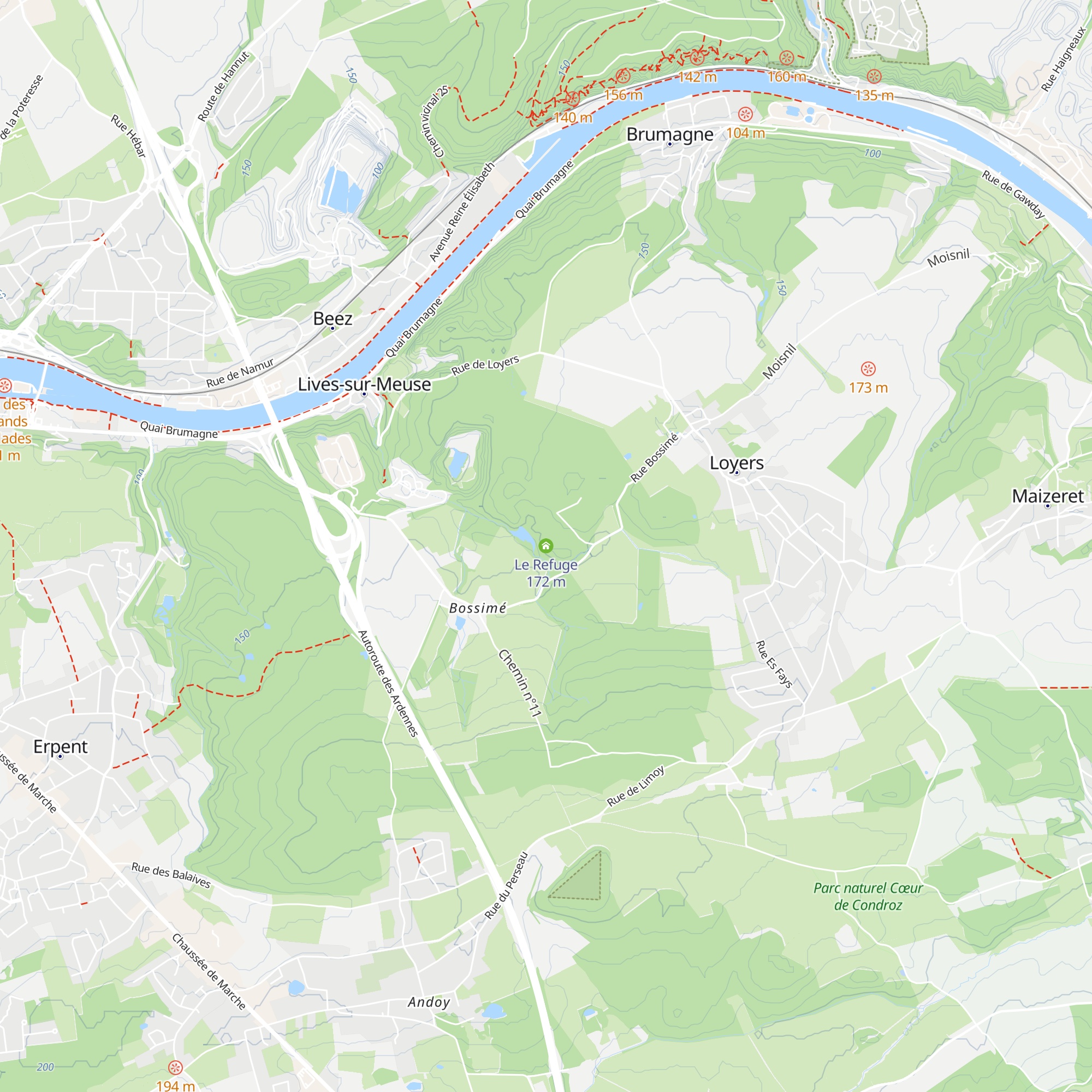 Le Refuge map