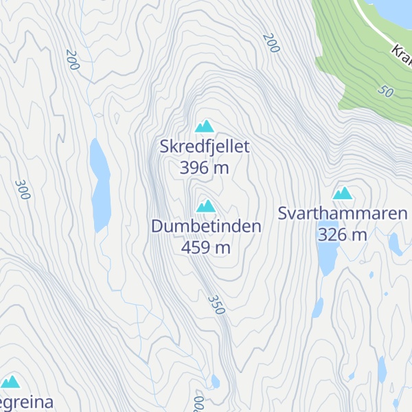 Map of Dumbetinden