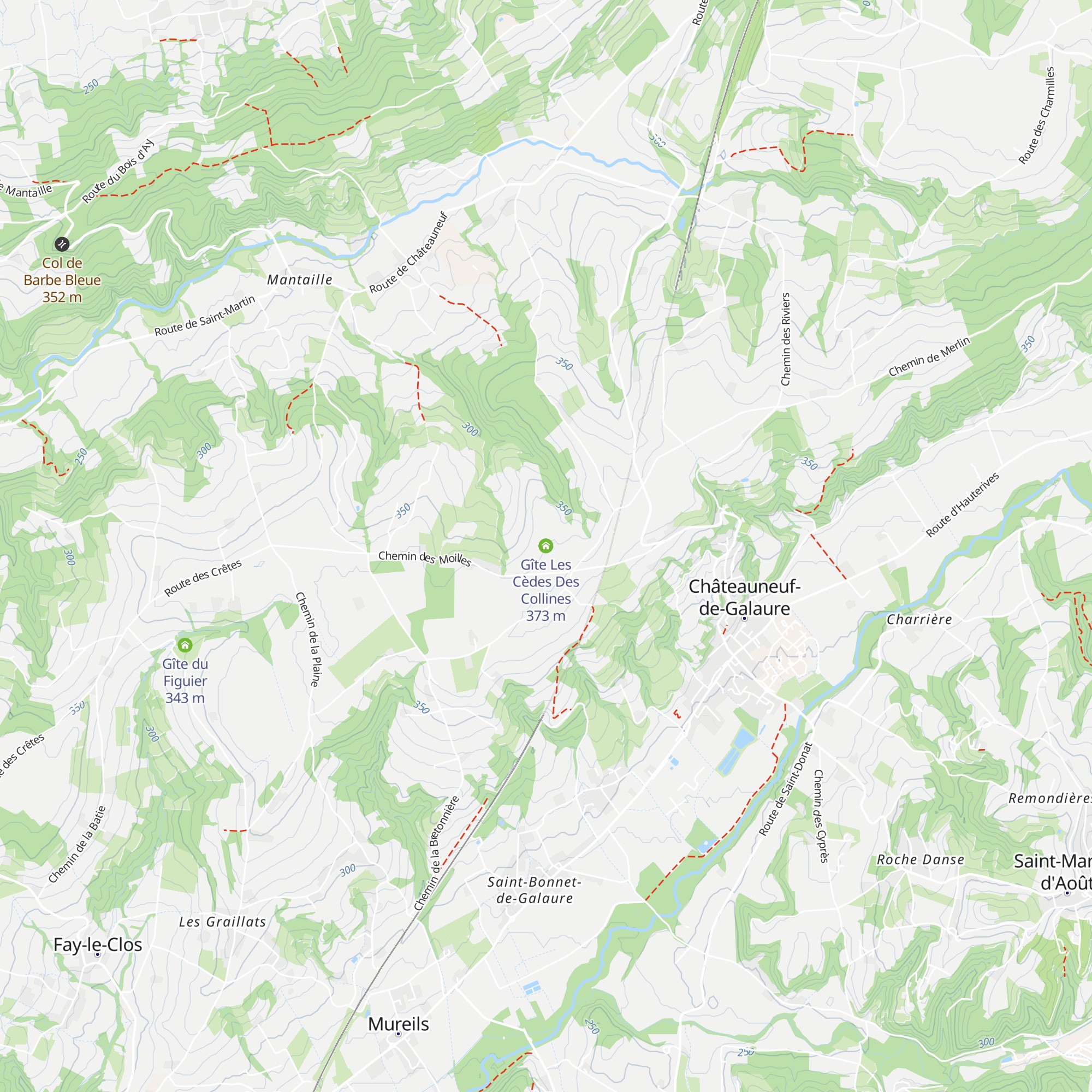 Gîte Les Cèdes Des Collines map