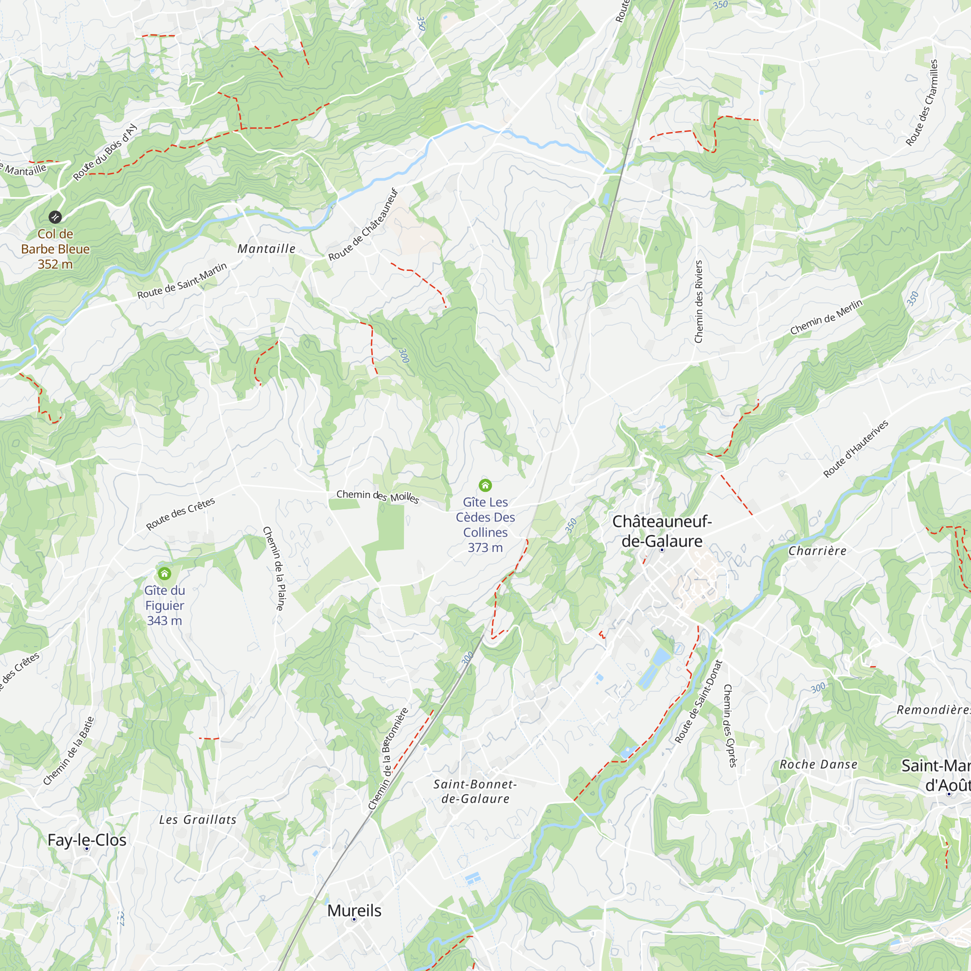 Gîte Les Cèdes Des Collines map