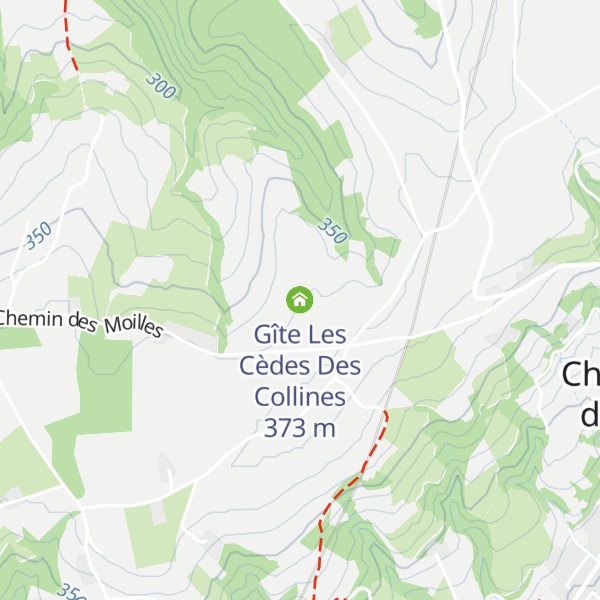 Map of Gîte Les Cèdes Des Collines