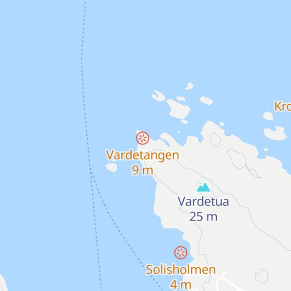 Map of Dagsturhytta Vardetangen
