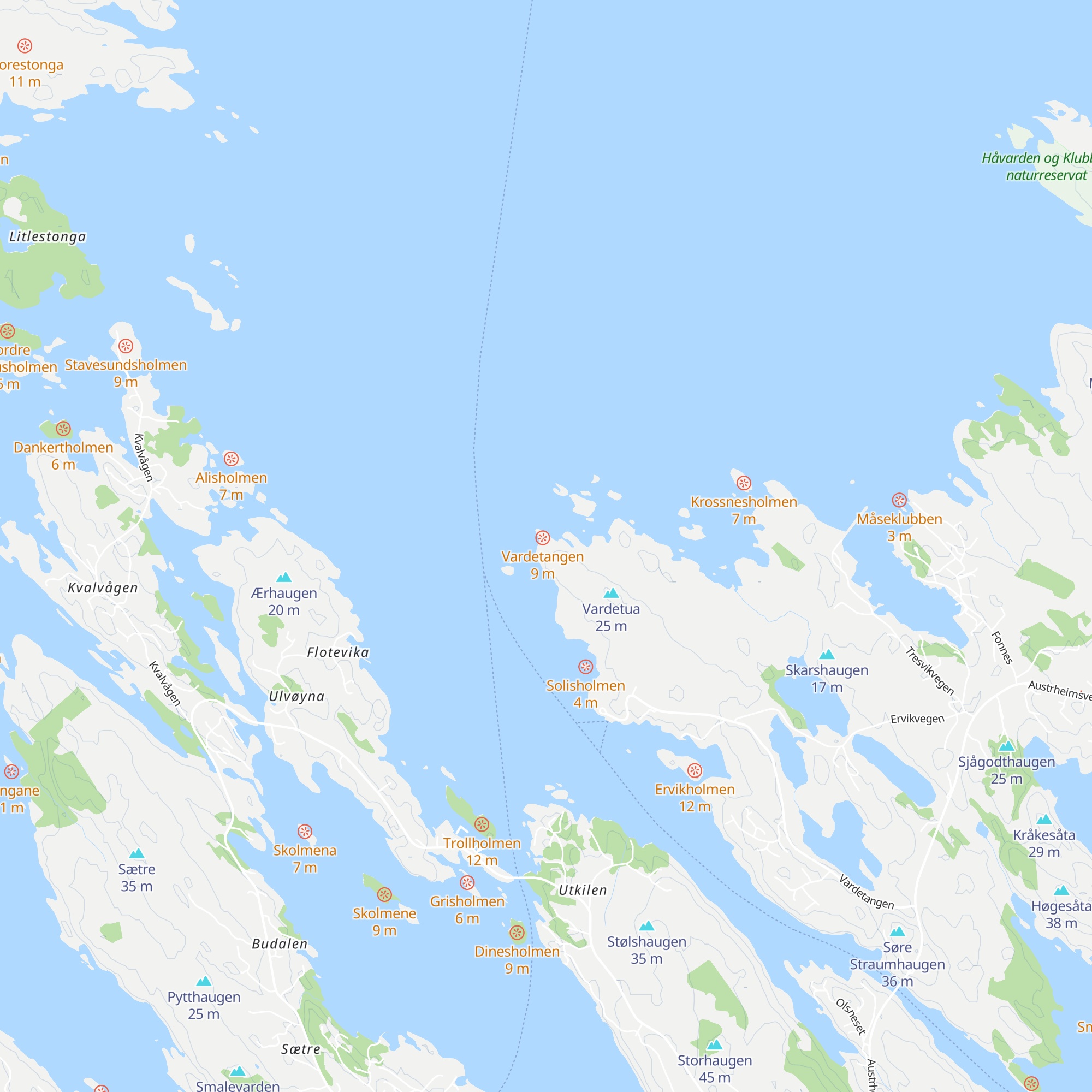 Dagsturhytta Vardetangen map