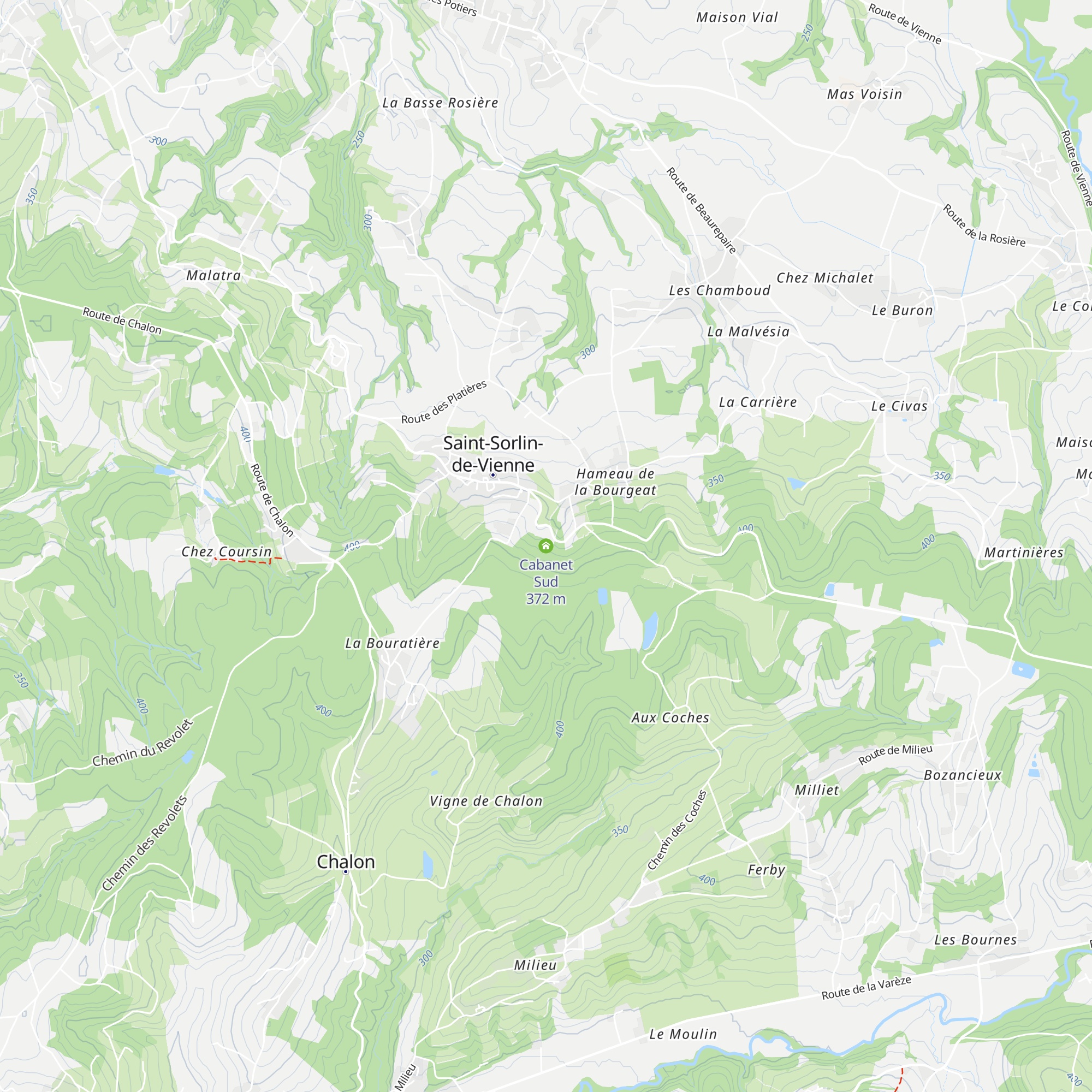 Cabanet Sud map