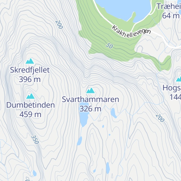 Map of Svarthammaren
