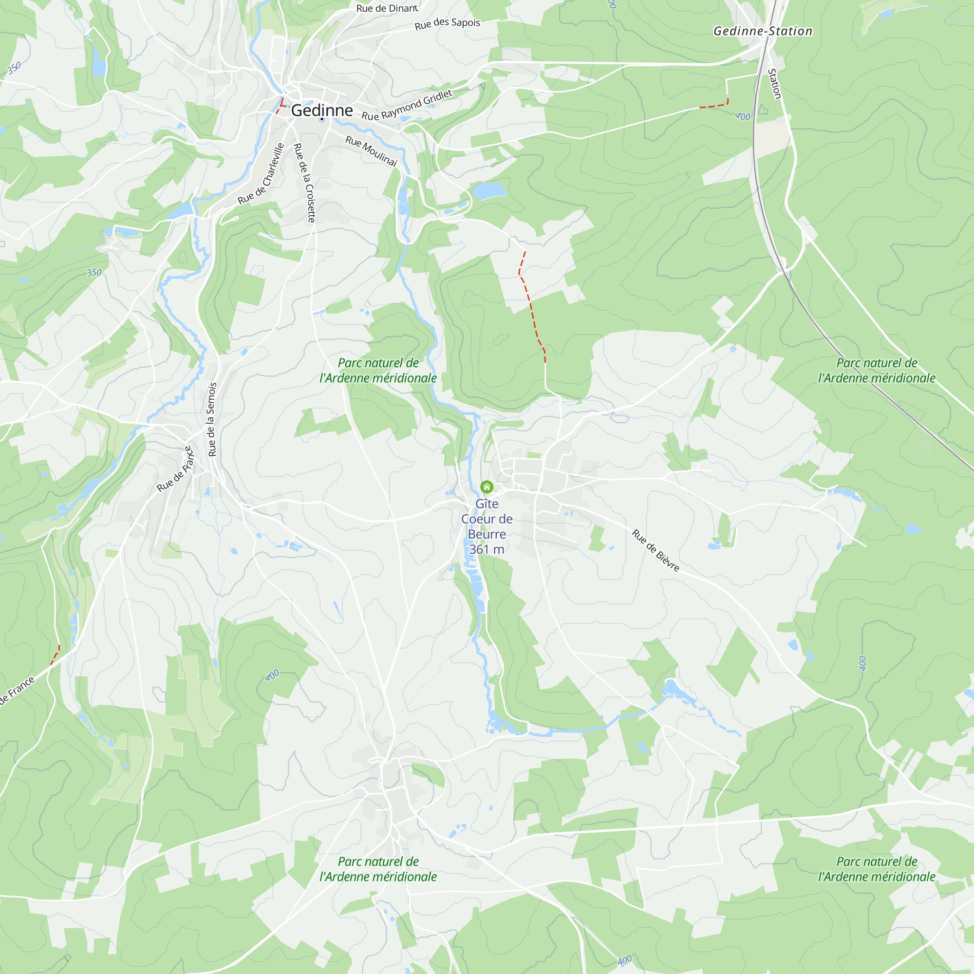 Gîte Coeur de Beurre map