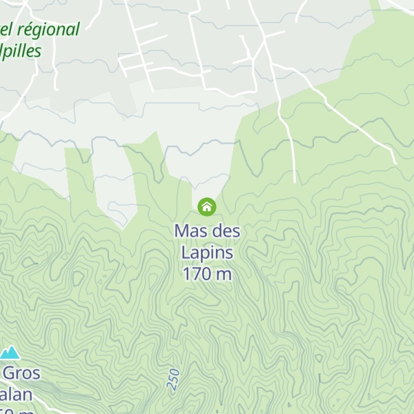 Map of Mas des Lapins