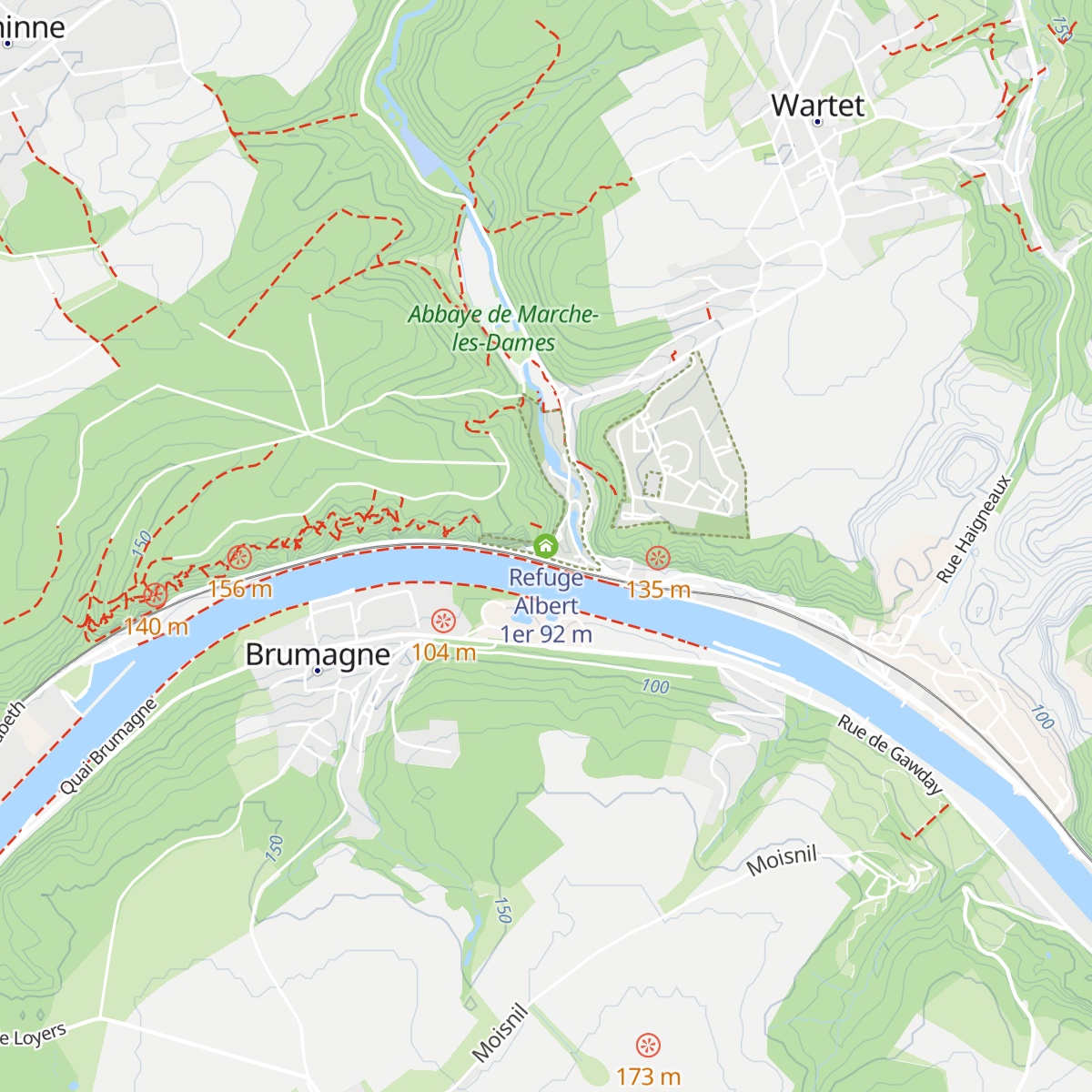 Refuge Albert 1er map